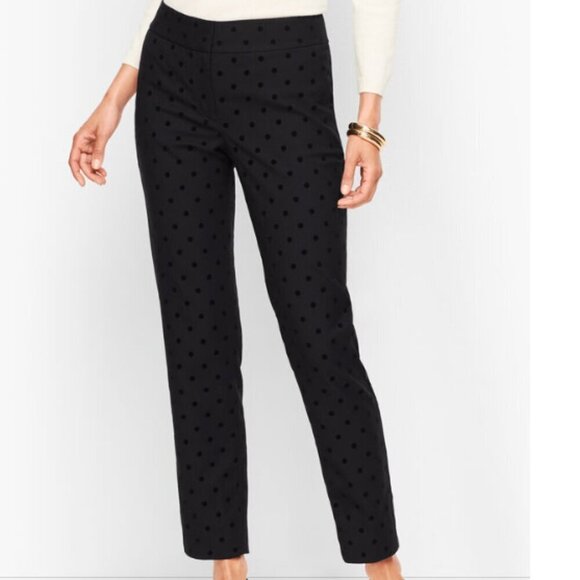 Talbots Pants - Talbots Hampshire Ankle Pants - Black Polka Dot